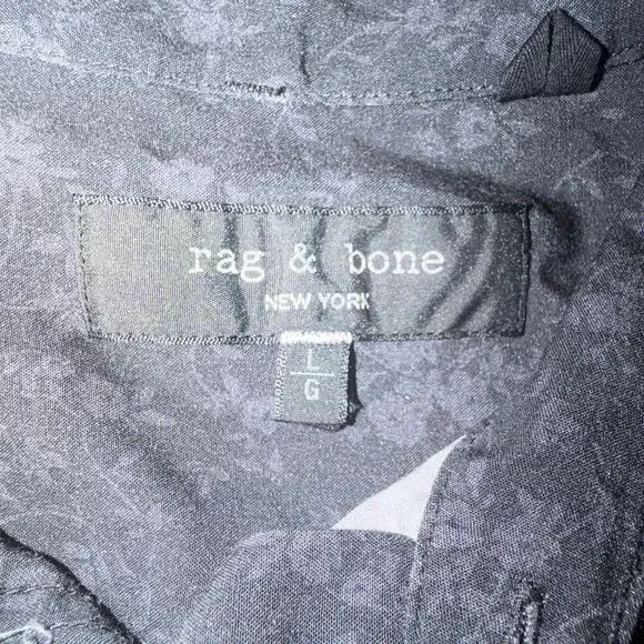 RAG & BONE Dalton Floral Short Sleeve Button-Up Shirt-L - Picture 10 of 12